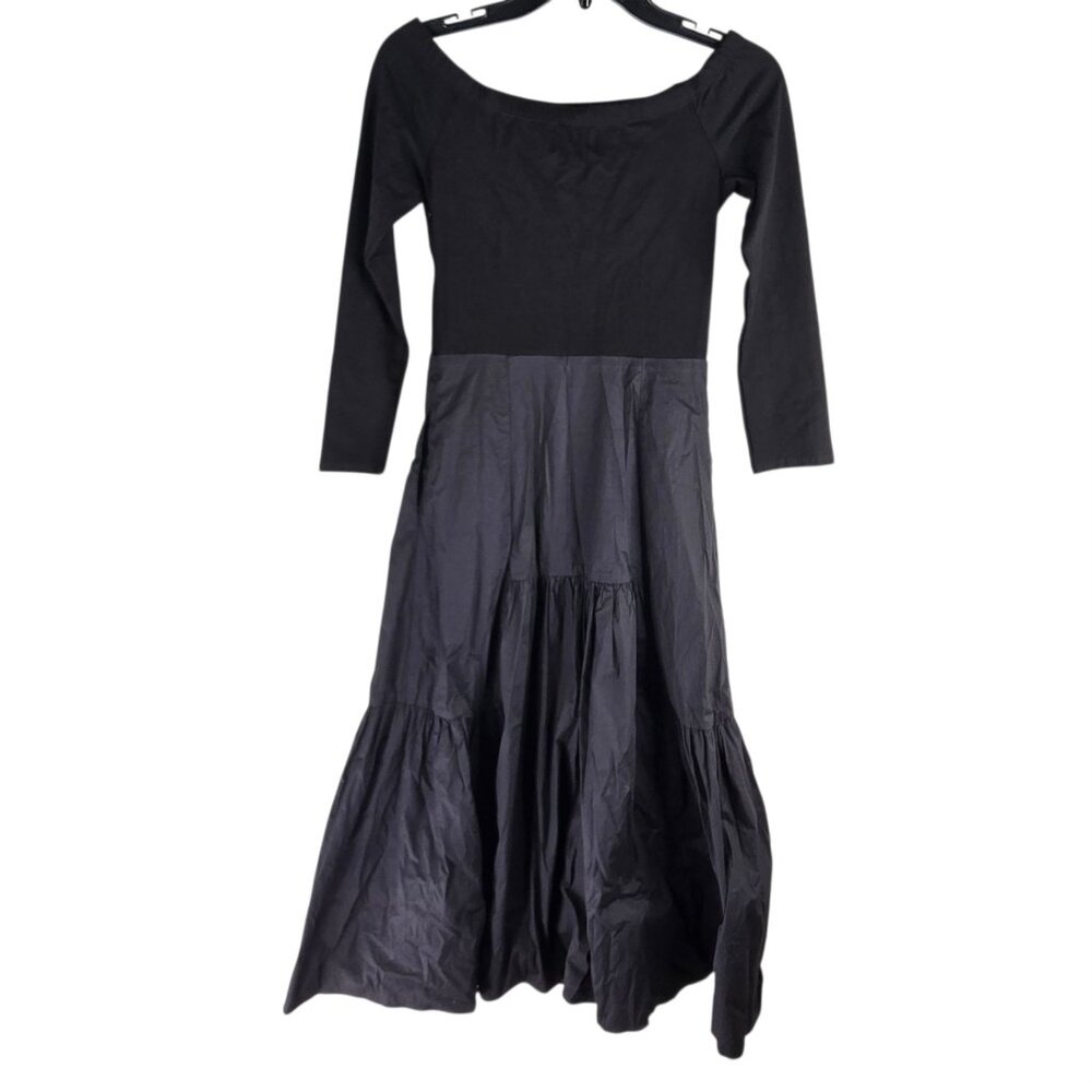 NWOT NEW Tuckernuck Womens SMALL Marissa Off The Shoulder Midi Dress Black S - Picture 2 of 2